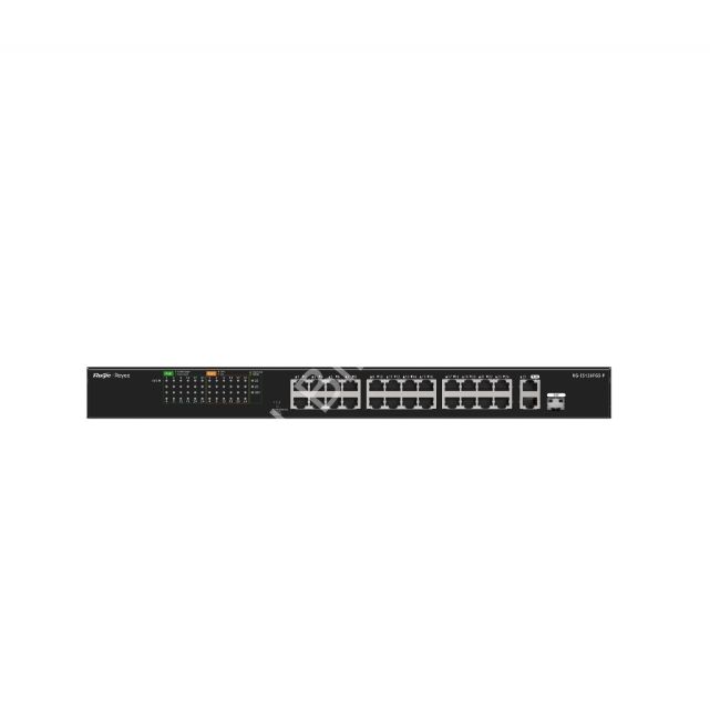 RUIJIE REYEE RG-ES126FGS-LP 24 PORT 10/100 24 PORT POE 2 PORT UPLINK + 1 SFP 180 WATT YONETILEMEZ RACK MOUNT SWITCH