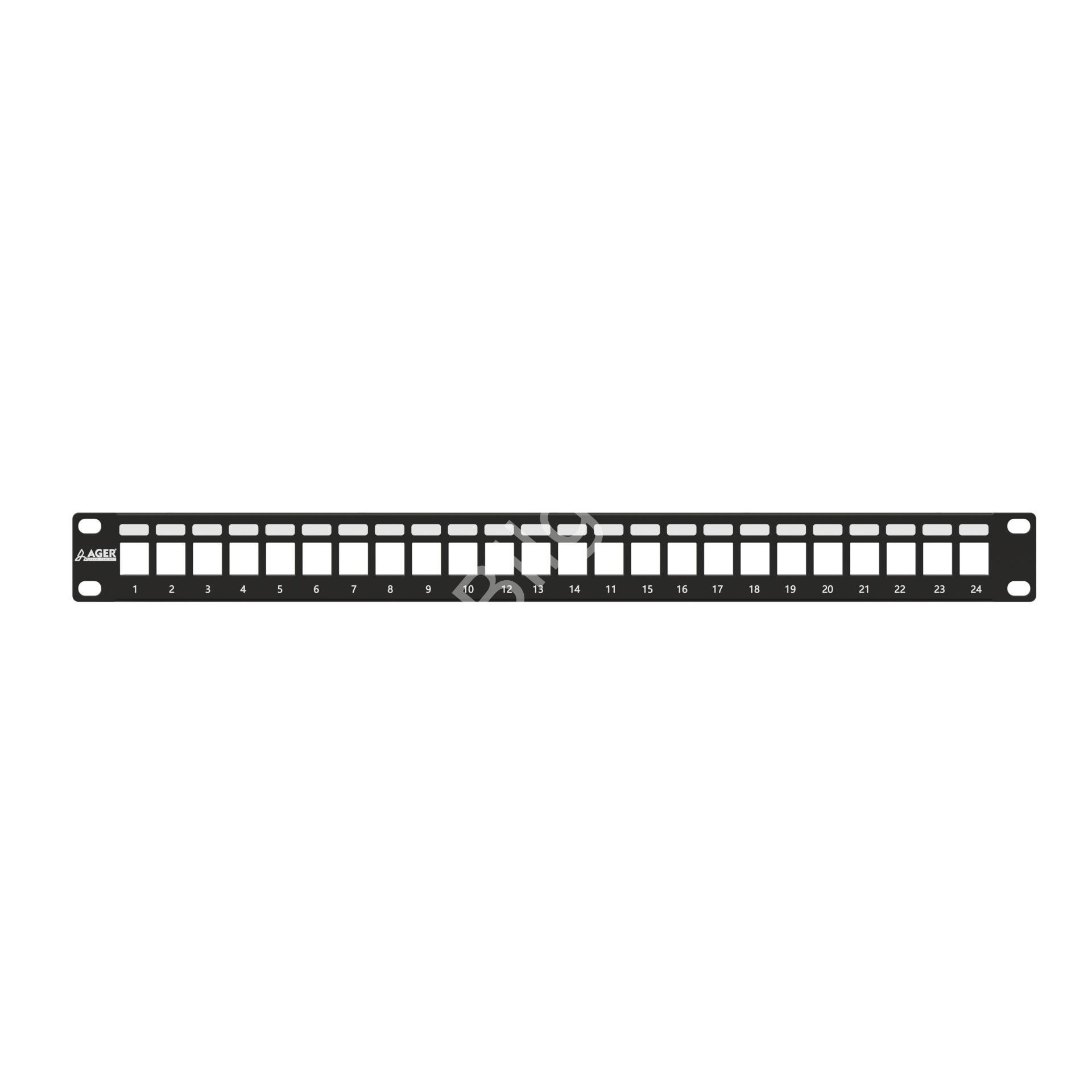 AGER AC-610-24 MODULER UTP/FTP CAT6/CAT6A 24 PORT BOŞ 1U ZIRHLI PATCH PANEL