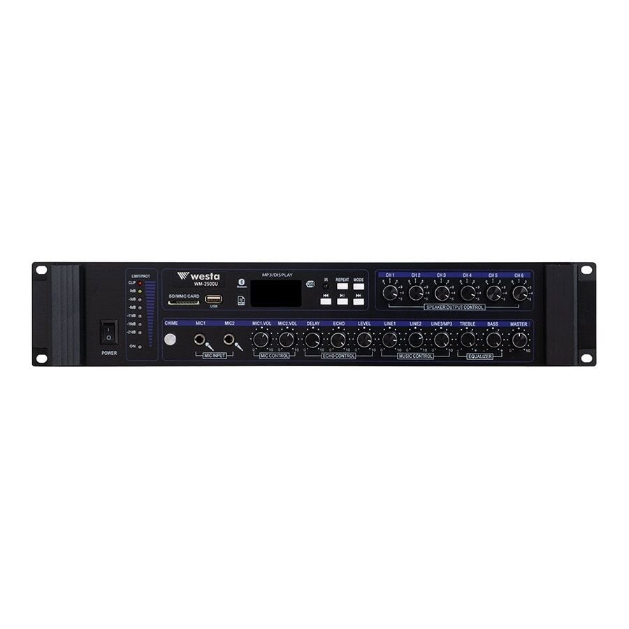 WESTA WM-2500U 500W 6 BÖLGELİ MIXER AMFI