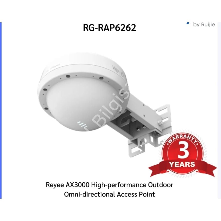 RUIJIE REYEE RG-RAP6262 Wi-Fi 6 AX3000 1 PORT RJ-45 + 1 PORT SFP 2.4 GHZ & 5 GHZ POE ADAPTORSUZ OUTDOOR MESH ACCESS POIN