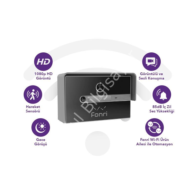 FONRİ WF3-EL3-0502-02 WIFI KABLOSUZ AKILLI KAPI ZİLİ