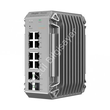 RUIJIE REYEE RG-NIS3100-8GT4SFP-HP 8 PORT 10/100/1000 8 PORT POE 4 X SFP 240 WATT RUJIE CLOUD YONETILEBILIR ENDÜSTRİYEL