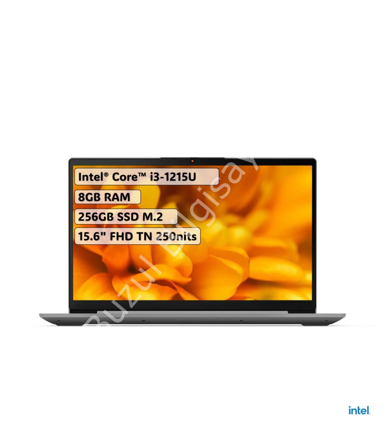 LENOVO IdeaPad3 Intel Core i3-1215U 8GB 256GB SSD 15.6'' FHD DOS Arctic Grey Dizüstü Bilgisayar 82RK011BTX