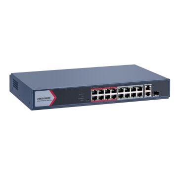 HIKVISION DS-3E1318P-EI/M 16 PORT 10/100 16 PORT POE 2 PORT UPLINK 230W YONETILEBILIR SWITCH