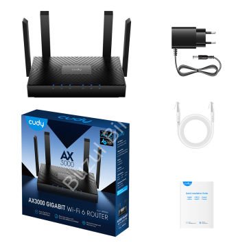 CUDY WR3000 AX3000 Wi-Fi 6 4PORT GIGABIT 4 ANTEN DUALBAND ROUTER