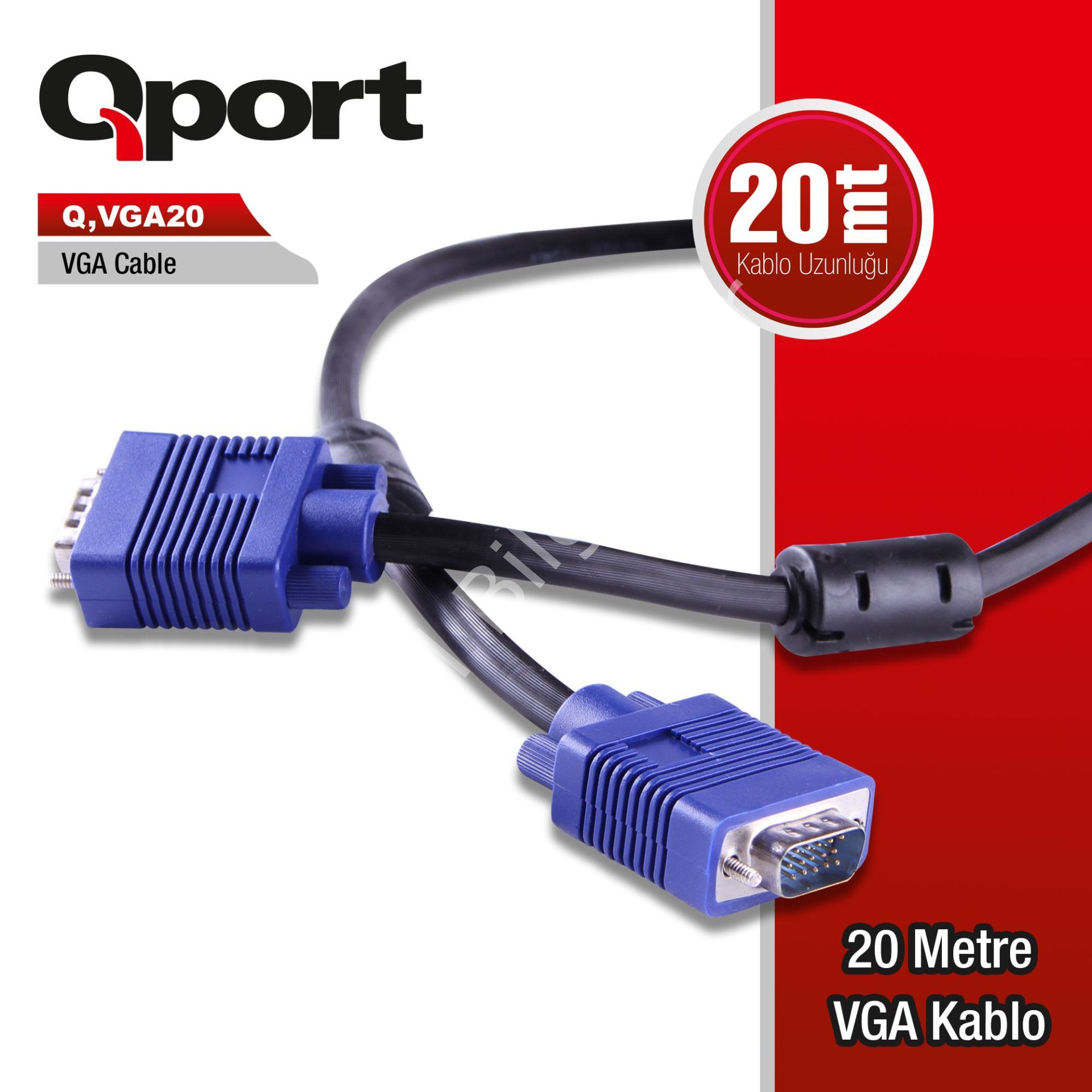 QPORT Q-VGA20 20MT VGA KABLO