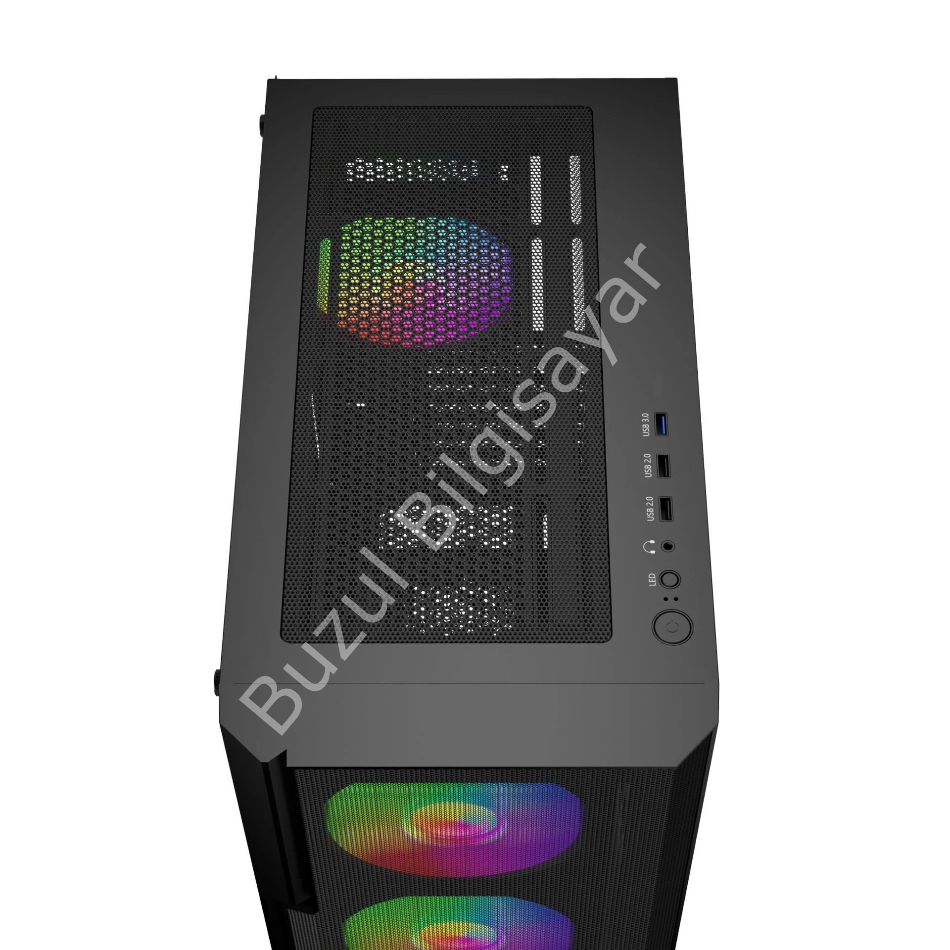 GAMEBOOSTER CRUX GBE650B 650W 80+ 4x12CM FAN E-ATX USB3.0 GAMING KASA