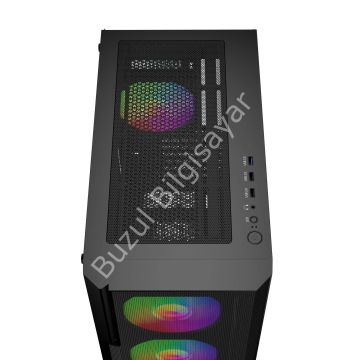 GAMEBOOSTER CRUX GBE650B 650W 80+ 4x12CM FAN E-ATX USB3.0 GAMING KASA