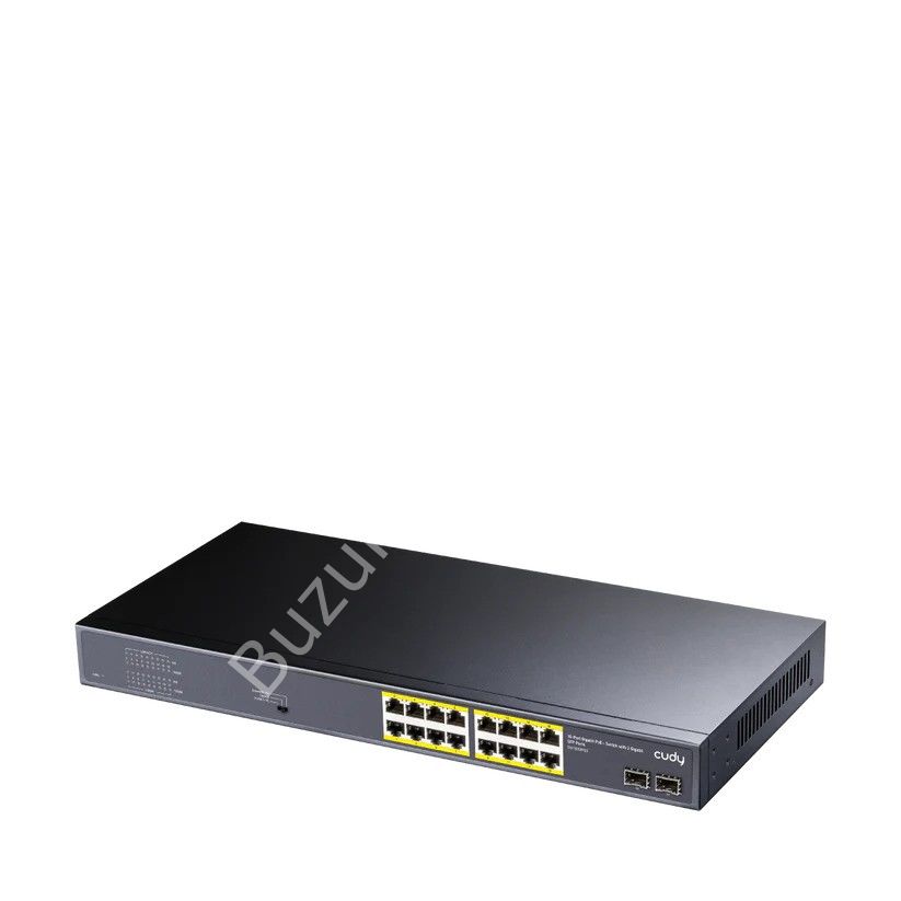 CUDY GS1020PS2 16 PORT 10/100/1000 16 PORT POE+ 2 X SFP 200W YONETILEMEZ RACK MOUNT SWITCH