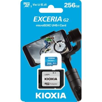 KIOXIA EXCERIA G2 256GB MICRO SDXC CLASS10 100/50MBs HAFIZA KARTI LMEX2L256GG2