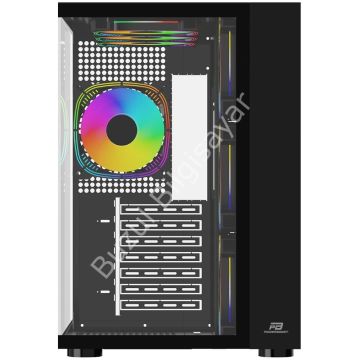 POWER BOOST PB-SS02B 7x ARGB FAN ATX SEA VIEW USB3.0 SİYAH KASA