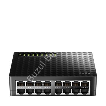 CUDY FS1016D 16 PORT 10/100 YONETILEMEZ DESKTOP SWITCH PLASTİK KASA