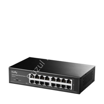 CUDY GS1016 16 PORT 10/100/1000 YONETILEMEZ RACK MOUNT SWITCH METAL KASA