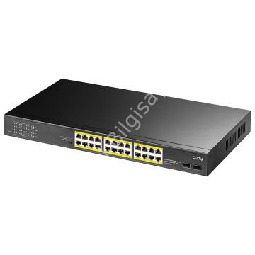 CUDY GS1028PS2 24 PORT 10/100/1000 24 PORT POE+ 2 X SFP YONETILEMEZ RACK MOUNT SWITCH
