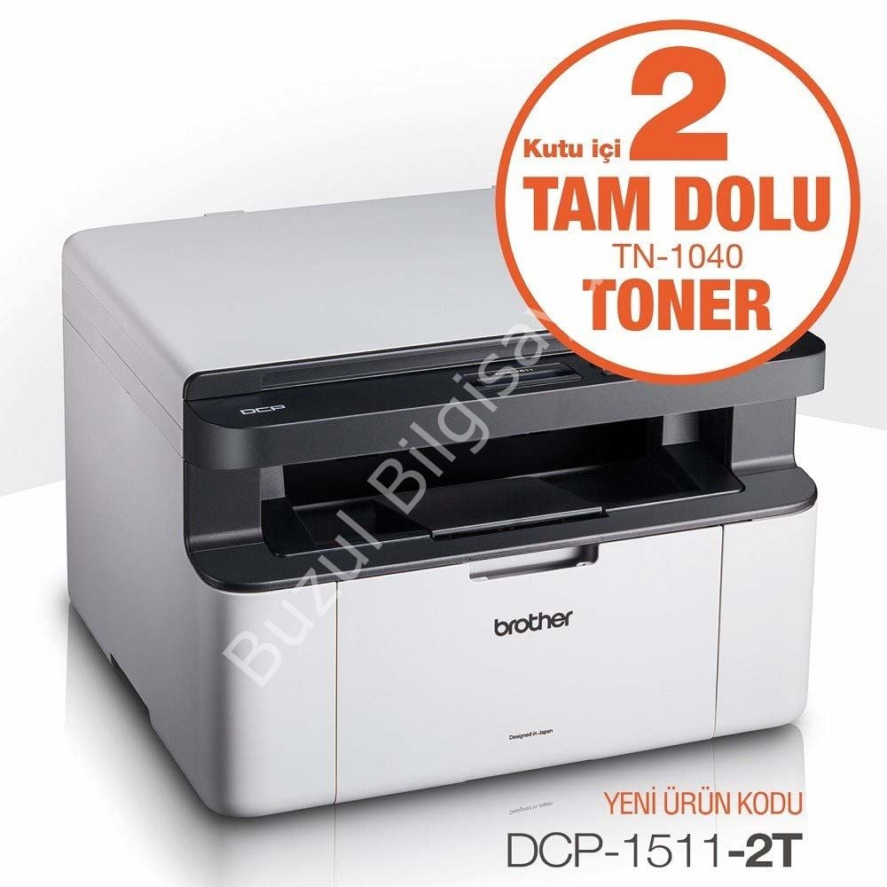 BROTHER DCP-1511-2T LAZER YAZICI TARAYICI FOTOKOPİ USB A4 x2 KUTU İÇİ TONER
