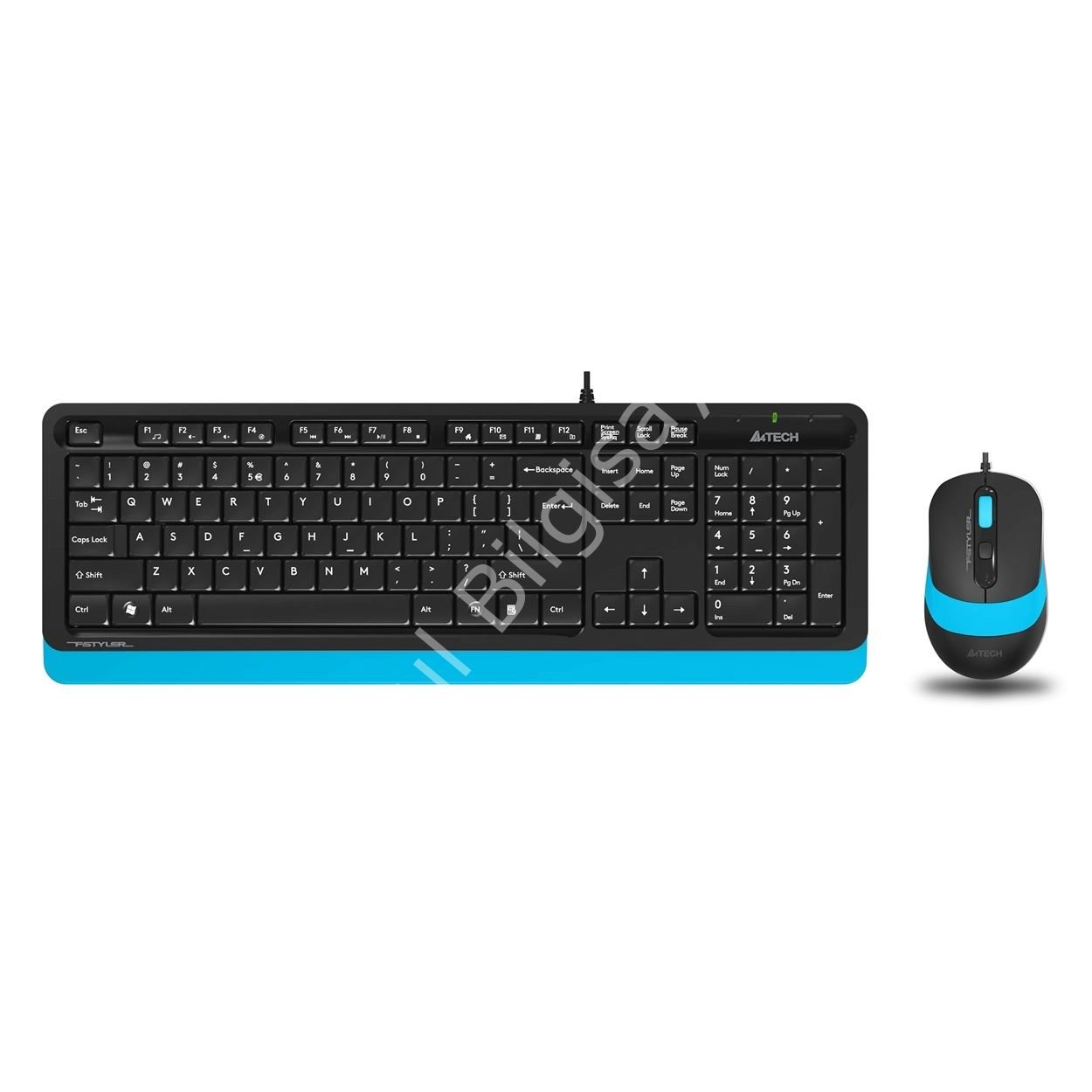 A4 TECH F1010 KABLOLU USB STANDART MAVİ Q KLAVYE+MOUSE