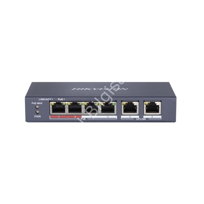 HIKVISION DS-3E0106P-E/M 10/100 4 PORT POE 2 PORT UPLINK FAST ETHERNET SWITCH