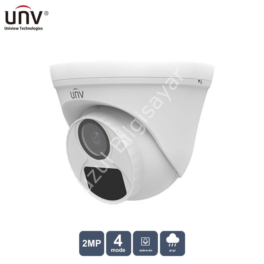 UNIVIEW UAC-T112-AF28 2MP 2.8MM 20MT IP67 AHD DAHİLİ SES DOME KAMERA