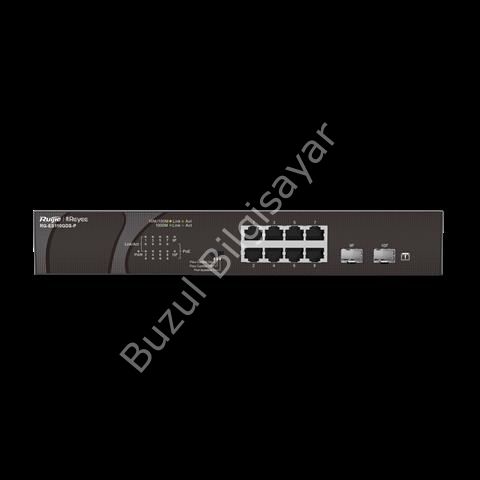 RUIJIE REYEE RG-ES110GDS-P 8 PORT 10/100/1000 8 PORT POE 2 PORT UPLINK 120W YONETILEMEZ DESKTOP SWITCH