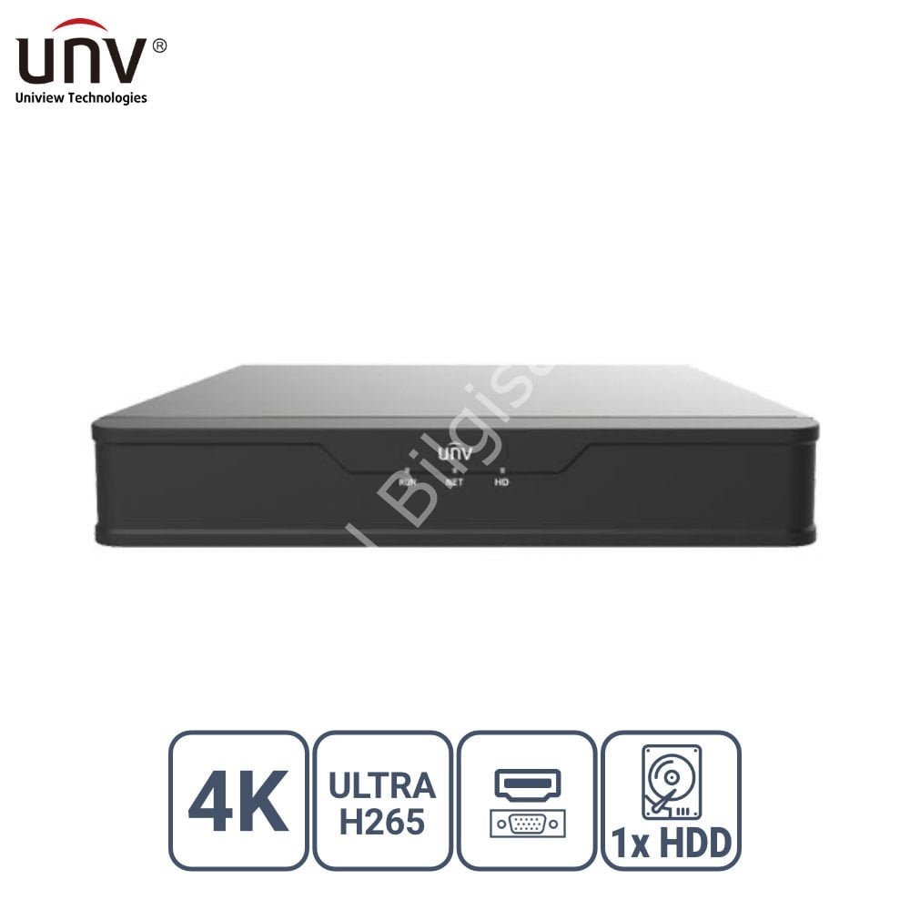 UNIVIEW NVR301-04S3 4 KANAL VGA/HDMI H265+ NVR KAYIT CİHAZI