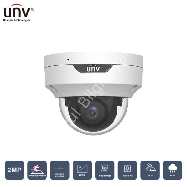 UNIVIEW IPC3532LB-ADEZK-H 2MP 2.8MM MOTORİZE 40MT H265+ IP67/IK10 DAHİLİ SES IP DOME KAMERA