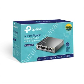 TP-LINK TL-SG1005P 5 PORT 10/100/1000 4 PORT POE 56W YONETILEMEZ DESKTOP SWITCH