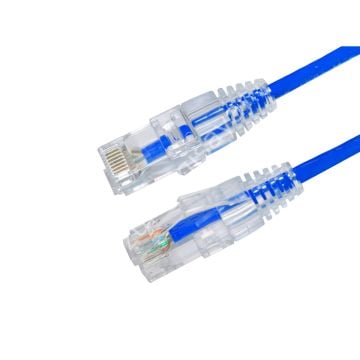 AGER AC-602-0015 15CM UTP SLIM CAT6 PATCH KABLO MAVİ Cu, LSZH AWG 28
