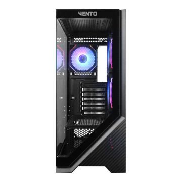 VENTO VG4202FLA 750W 80+ BR GEN5 4x12CM ARGB FAN E-ATX TEMPERLİ CAM 2xUSB2.0/1xUSB3.0 SİYAH GAMING KASA