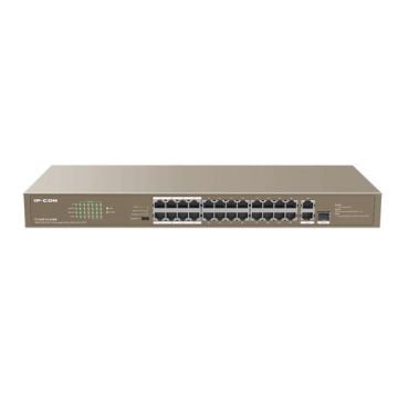 IP-COM F1126P-24-250W 24 PORT 10/100 24 PORT POE 2 PORT UPLINK   1 SFP 250 WATT YONETILEMEZ RACK MOUNT SWITCH