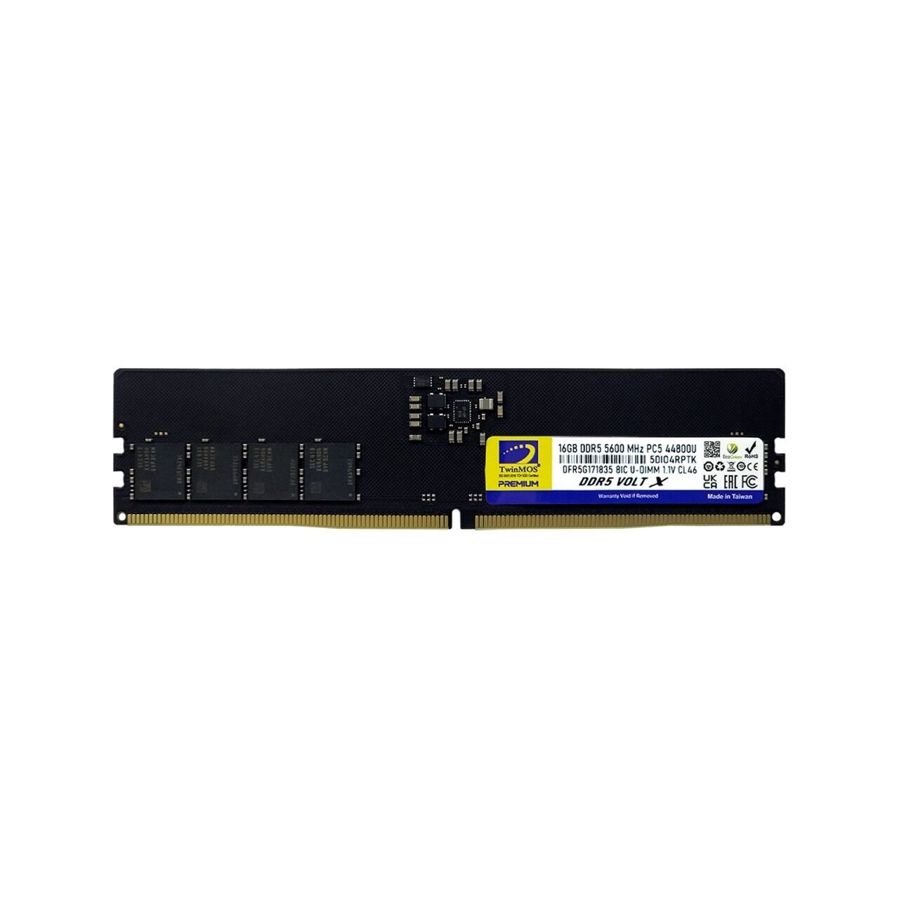 TWINMOS 16GB 5600MHz DDR5 PC RAM TMD516GB5600U46WO
