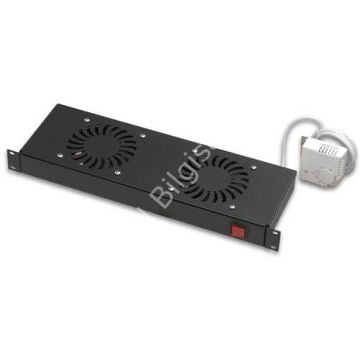 AGER AA-VG-F2T-A-S1 TERMOSTAT SWITCHLI DİKİLİ TİP / 2 Lİ SİYAH FAN GRUBU