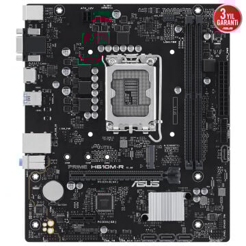 ASUS PRIME H610M-R-SI 2xDDR5 VGA/HDMI/DP 1xM.2 1xGLAN 1700P ANAKART