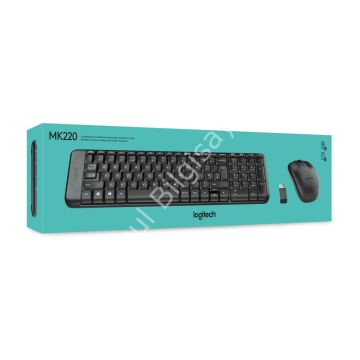 LOGITECH MK220 TÜRKÇE KABLOSUZ SİYAH Q KLAVYE+MOUSE