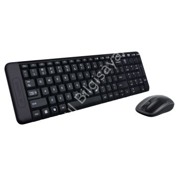 LOGITECH MK220 TÜRKÇE KABLOSUZ SİYAH Q KLAVYE+MOUSE