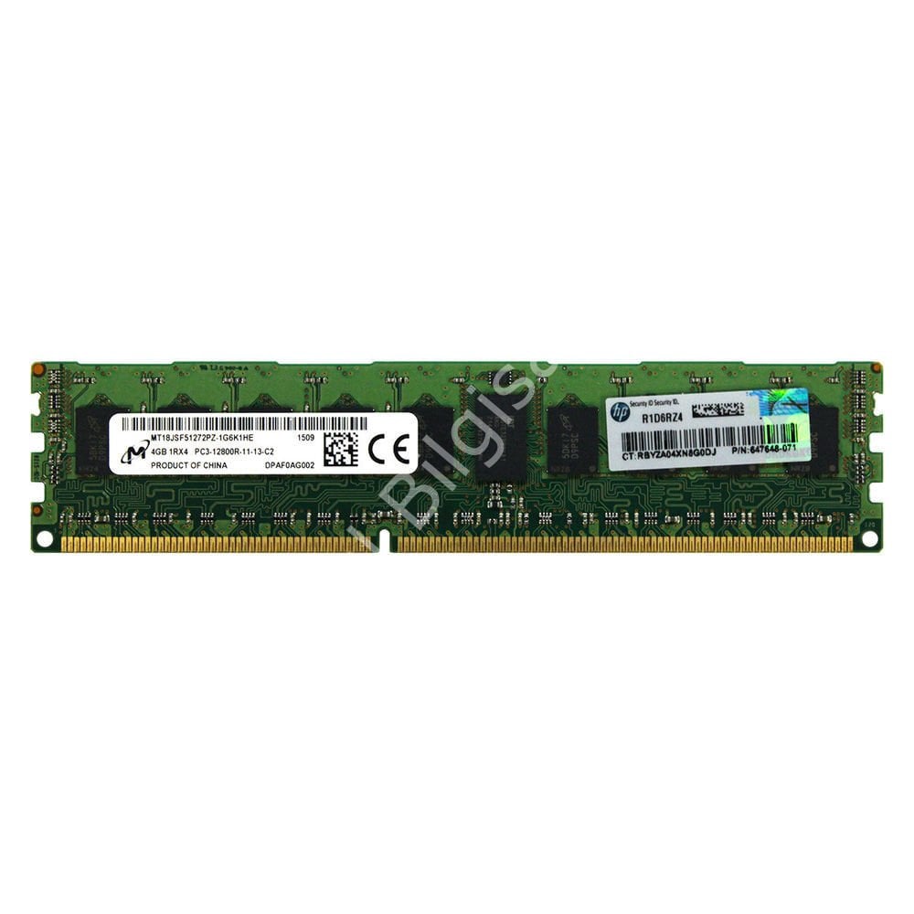HP 647895R-B21 4GB 1600 MHZ DDR3 ECC SERVER RAM