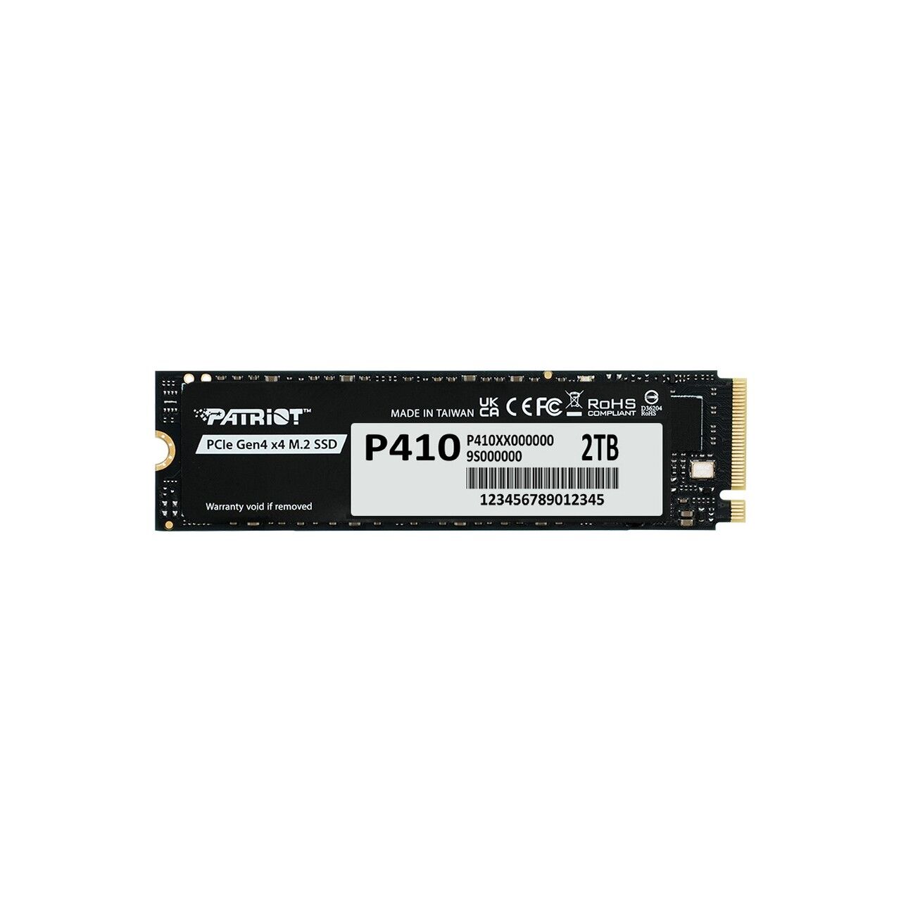 PATRIOT P410 2TB 5000/4500MB/s M2 PCIe GEN4 NVME SSD P410P2TBM28H