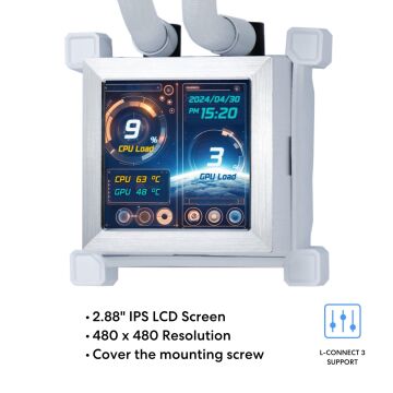 LIAN LI HYDRO-SHIFT LCD PERFORMANCE 360MM LGA1700/1851P/AM5 SOKET BEYAZ İŞLEMCİ SIVI SOĞUTUCU G89.GHSLCD36SW.00