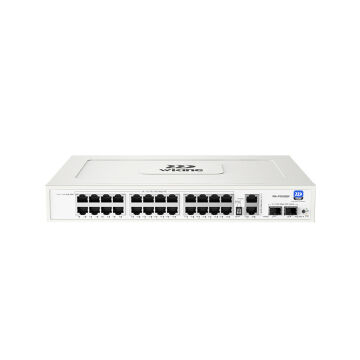 WI-TEK WIKING WK-PS328GF 24 PORT 10/100/1000 16 PORT POE 2 PORT UPLINK +2 SFP 285W YONETILEMEZ RACK MOUNT SWITCH