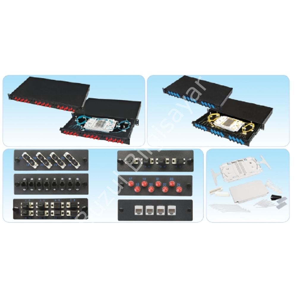 HCS PFO-10001-1U 1U 19'' FİBER OPTİK SONLANDIRMA KUTUSU