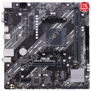 ASUS PRIME A520M-K 2xDDR4 VGA+HDMI 1xM2 AM4 ANAKART