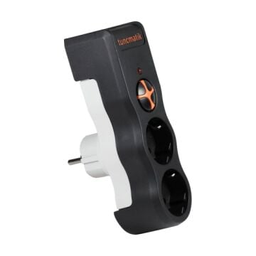 TUNÇMATİK POWERSURGE TSK19022 1050 JOULES 2'Lİ SİYAH AKIM KORUMALI PRİZ