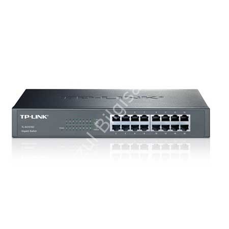 TP-LINK TL-SG1016D 16 PORT 10/100/1000 YONETILEMEZ RACK MOUNT SWITCH