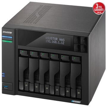 ASUSTOR AS6706T 8GB 6 BAY 1xGLAN DEPOLAMA ÜNİTESİ