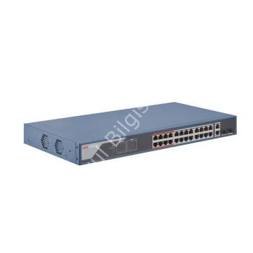 HIKVISION DS-3E1326P-EI 24 PORT 10/100 24 PORT POE 2 PORT UPLINK 370W YONETILEBILIR SWITCH