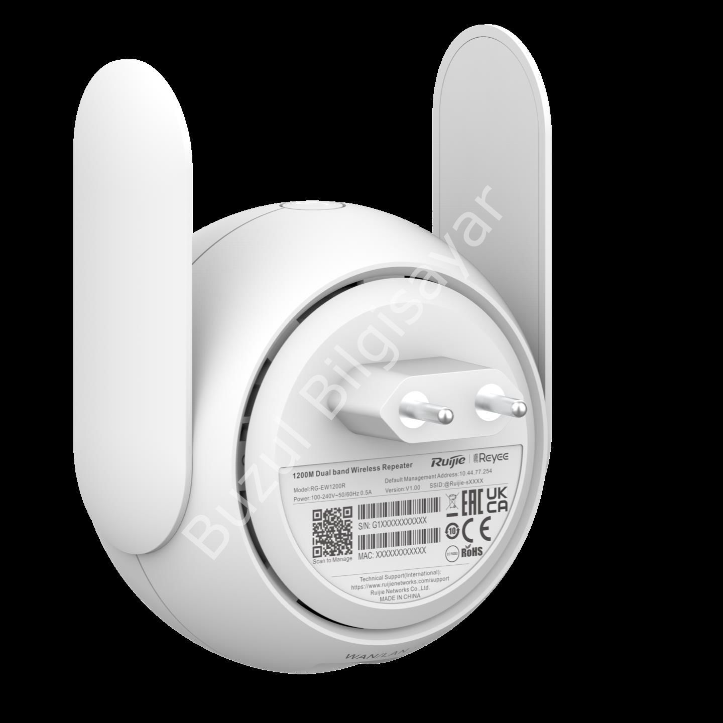 RUIJIE REYEE RG-EW1200R 867MBPS 1PORT 10/100 ETHERNET 2 ANTEN 2.4/5GHz PRİZ TİPİ ACCESS POINT/ROUTER/EXTENDER
