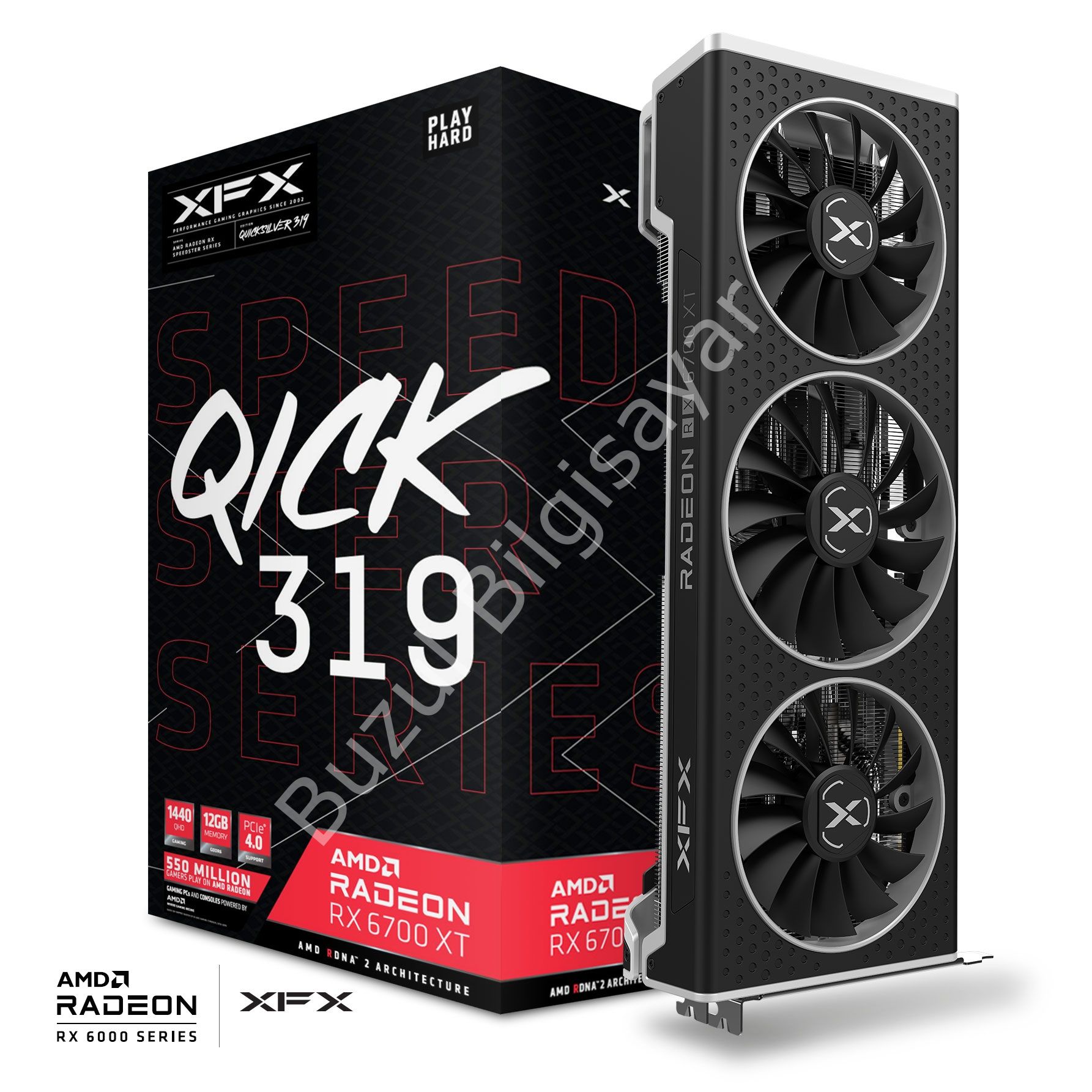 XFX RX-67XTYPBDP RX6700XT QICK319 / SPEEDSTER 12GB GDDR6 192Bit 3xDP/1xHDMI PCI-E 4.0