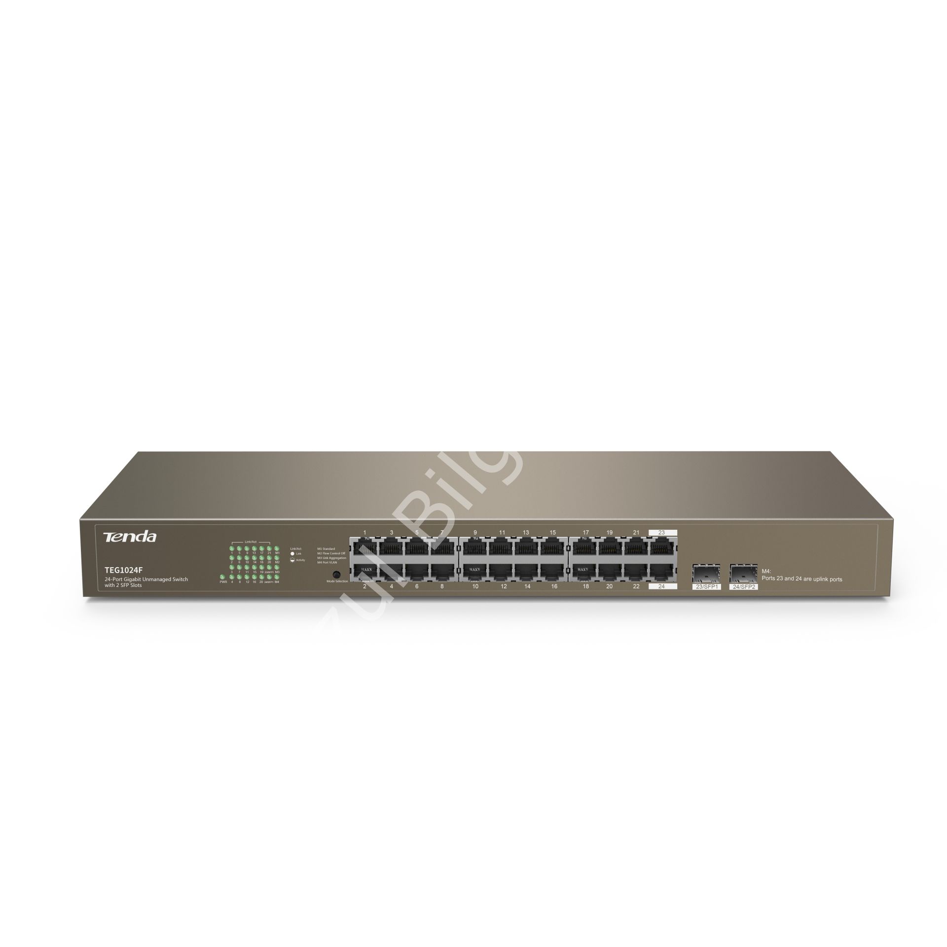 TENDA TEG1024F 24 PORT 10/100/1000 2 X SFP YONETILEMEZ RACK MOUNT SWITCH