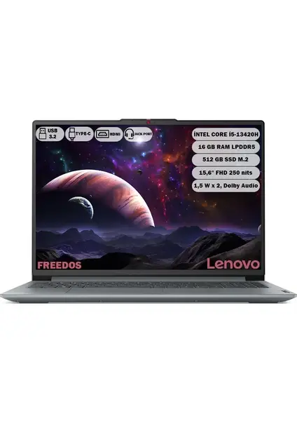 Lenovo Ideapad Slim 3 15IRH8 I5-13420H 16 GB 512 GB SSD 15,6'' Fhd Freedos 83EM00KYTR