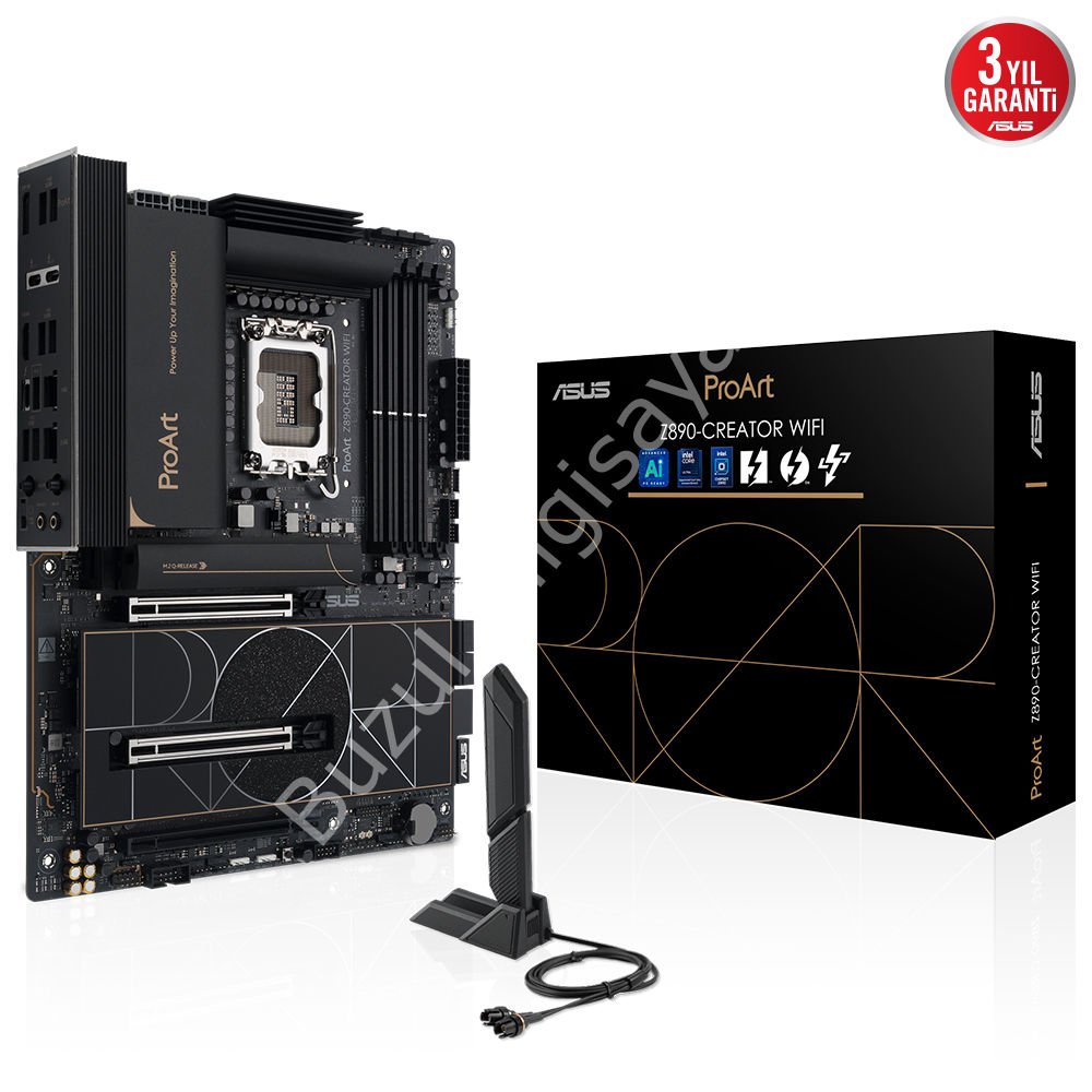 ASUS PROART Z890-CREATOR WIFI 4x DDR5 DP/HDMI 5x M.2 1x 2.5GLAN/WIFI7/BT 2x THUNDERBOLT5 1851P ANAKART