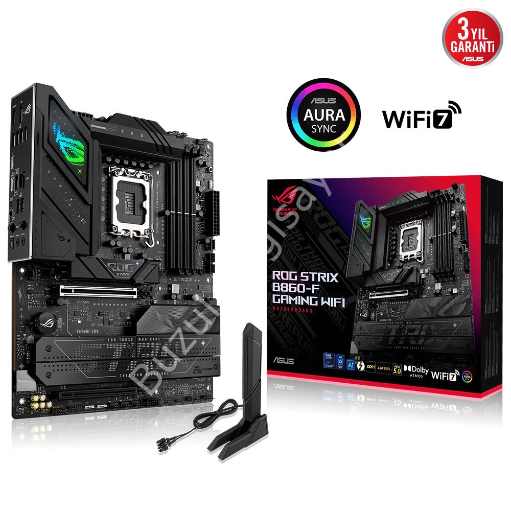 ASUS ROG STRIX B860-F GAMING WIFI 4x DDR5 DP/HDMI 4x M.2 1x 2.5GLAN/WIFI7/BT USB3.2 1851P ANAKART